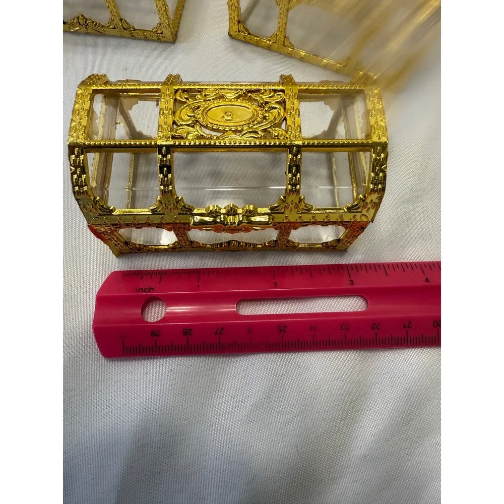Gold 12Treasure Chest Candy Box Favor Party Wedding Decorative Containers henna